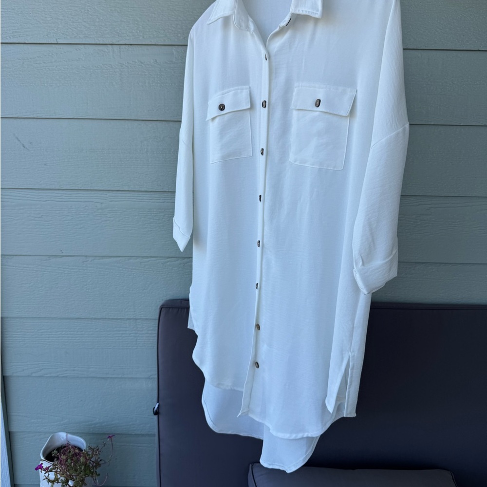 White Button-Up Shirt - Picture 5 of 15